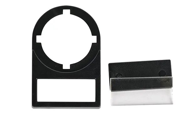 Держатель для таблички 25x10mm, с прозрачным окном, для одинарных кнопок 22mm