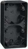 Коробка для открытой установки Schneider Electric Mureva, S, 2-х постовой бокс накл. вертикальная монтажа, антрацит, IP55