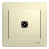 ТВ розетка Systeme Electric Glossa, TV антенна коннектор, в сборе, бежевый