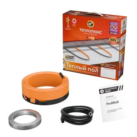 Нагревательный кабель Теплолюкс ProfiRoll, 87 м, 1575 Вт, 8,8–10,5 м²