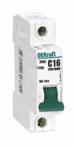 Автоматический выключатель DEKraft ВА-103 1P 25 А, хар-ка D, 6 кА