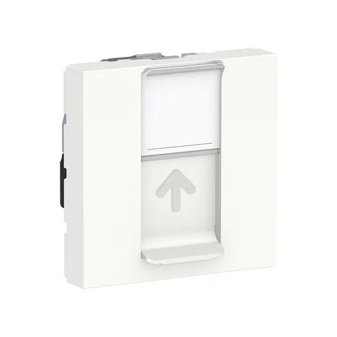 Розетка компьютерная Schneider Electric Unica, MODULAR, RJ45, одиночная, кат. 6 STP, 2 модуля, белый