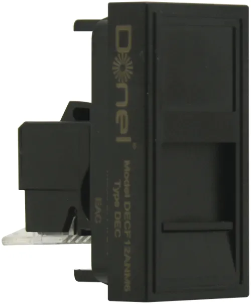 Розетка DEC RJ45 UTP кат.6, 1мод., черн. матовая (22.5х45мм)