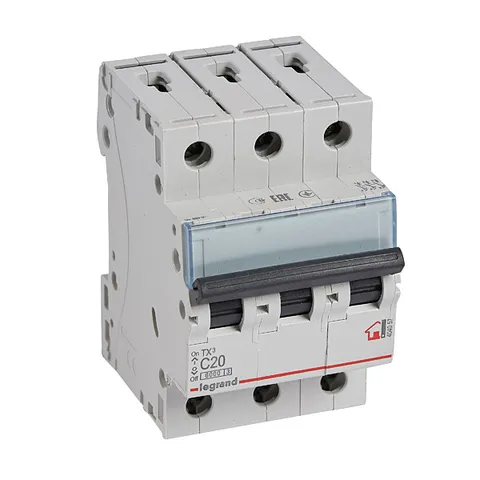 Авт. выключатель TX3, 3P, 20A, хар-ка C, 6kA, 3M