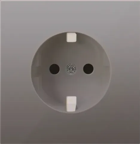 Накладка плоская для розетки Schuko с заземлением, со шторками 16A 250 В~, сталь, серия R98
