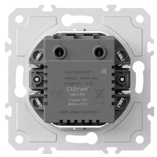 USB зарядное устройство, 12Вт тип A, С , серия DB