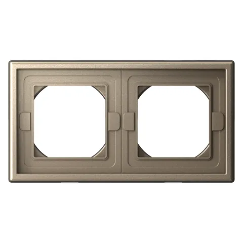 Рамка Systeme Electric ArtGallery, 2-постовая IP44, шампань