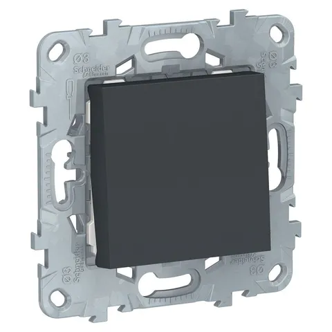 Выключатель Schneider Electric Unica, NEW переключатель 1-клавишный, схема 6, 10 AX, 250 В, антрацит