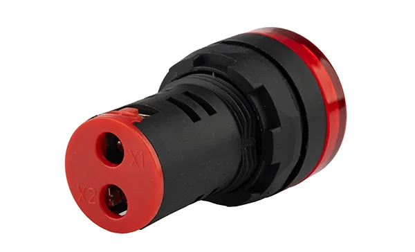 Индикатор светодиодный моноблочный AD116-22DS, красный, LED 12VAC/DC, IP65, 22mm