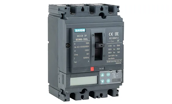 Авт. выключатель SDM6-160L 3P, In=160A, ML5.0A, Ir=0.4_1In, Ii=2_15Ir, Isd=1.5_12Ir, LCD, Icu/Ics=50kA/400V