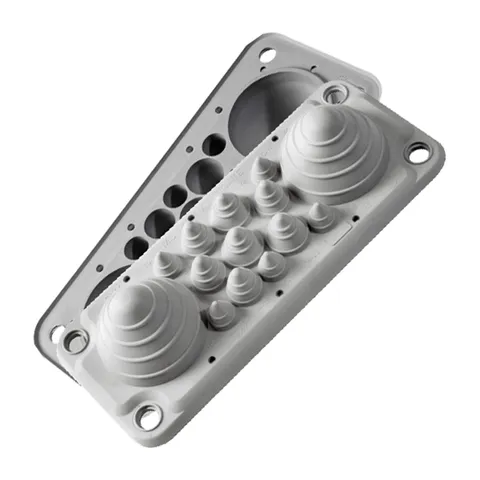 Панель кабельного ввода LMC14, 222x92(FL21)mm, кол-во вход. x диаметр в mm: 5x10_14; 4x14_18; 3x14_22; 2x24_54, IP54, RAL7035