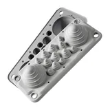 Панель кабельного ввода LMC14, 222x92(FL21)mm, кол-во вход. x диаметр в mm: 5x10_14; 4x14_18; 3x14_22; 2x24_54, IP54, RAL7035