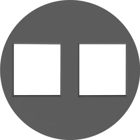 Накладка 2-я для розеток RJ45, TV, SAT, матовый шоколад, серия D16
