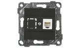 Rita - Розетка 1хRJ-45 кат. 6 UTP, черный мат