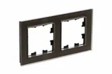 Рамка Systeme Electric AtlasDesign, 2-постовая, стекло мокко
