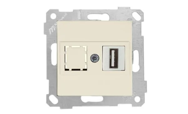 Rita - Розетка 1xUSB Type A, для передачи данных, сл.кость