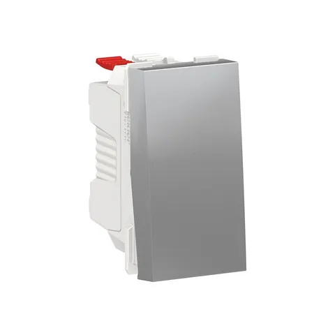 Выключатель Schneider Electric Unica, MODULAR 1-клавишный, схема 1, 10 AX, 250 В, 1 модуль, алюминий