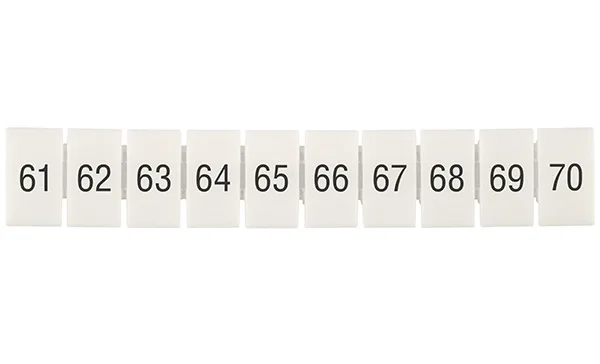 Маркировка клеммных модулей CA509/K5/H/61-70 для клемм 5mm, гориз. "61..70" (упак. 100шт.)