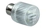 Индикатор светодиодный BA15S, белый, постоянный свет, 24VAC/DC