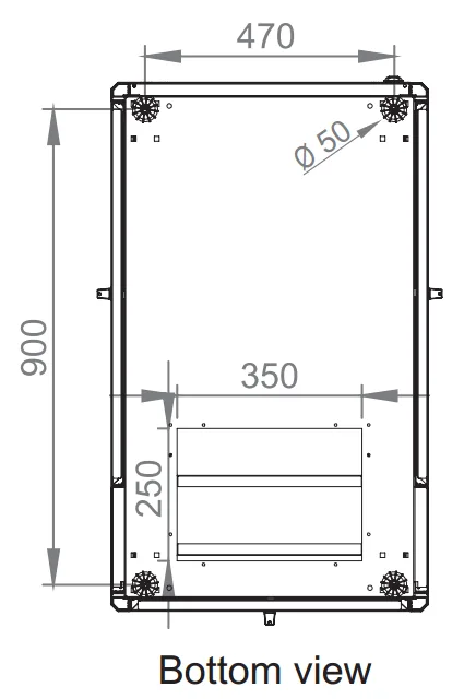 Щит телекоммуникационный 19", 42U, ВxШxГ 2053x600x1000мм, DYNAmic 1000кг, напольный, перед. дверь стекло, задняя глухая металлич., черный