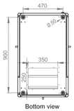 Щит телекоммуникационный 19", 42U, ВxШxГ 2053x600x1000мм, DYNAmic 1000кг, напольный, перед. дверь стекло, задняя глухая металлич., черный