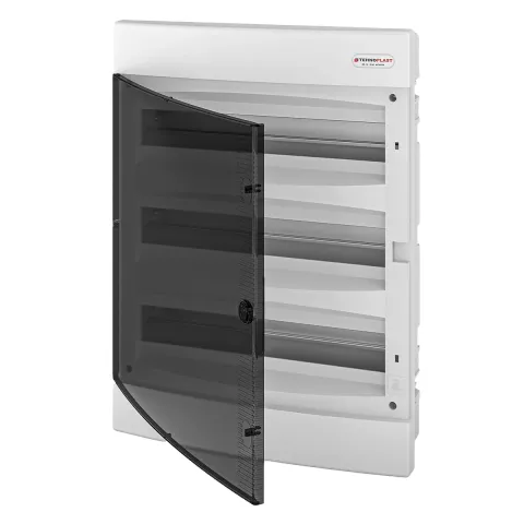U3x18C, Щит встраиваемый, 3 ряда, 54 мод., прозрач. дверца, IP40
