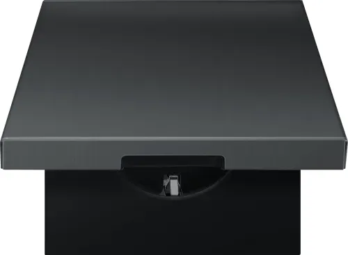Накладка для розетки Schuko с заземлением, с крышкой, 16A 250 В~, вороненая сталь, серия R98 METAL