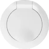 Накладка для розетки Schuko с заземлением, с крышкой, 16A 250 В~, матовый белый, серия D16