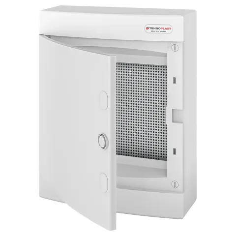 N24CW IT, Щит навесной мультимедийный, 2 ряда, белая дверца, IP40