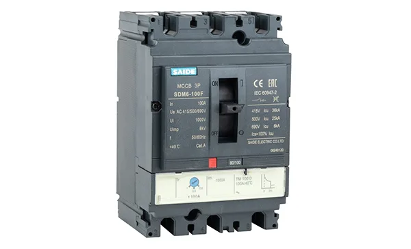 Авт. выключатель SDM6-160L 3P, In=100A, TMD, Ir=0.8_1In, Ii=10In, Icu/Ics=50kA/400V