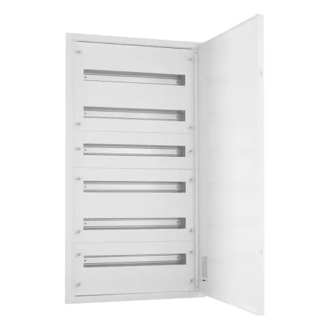 EMFF6 144W, Щит встраиваемый металлический, 6 рядов, 144 мод., белая дверь, IP30