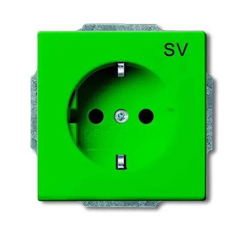 Basic 55 - Розетка 2P+E нем. стд. (зеленый)
