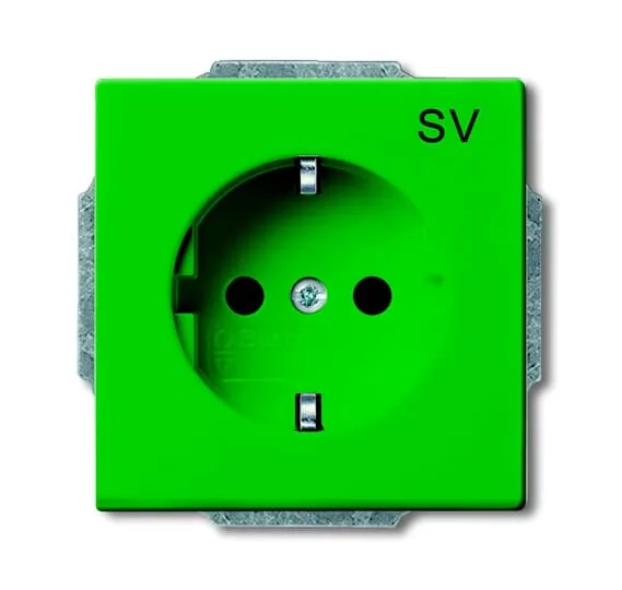Basic 55 - Розетка 2P+E нем. стд. (зеленый)