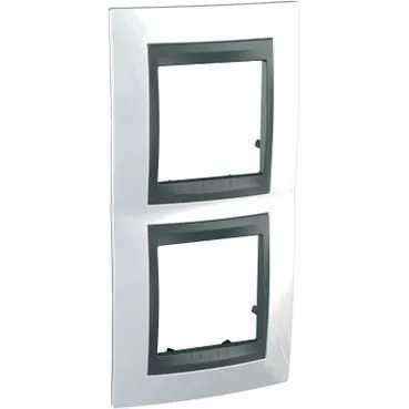Рамка Schneider Electric Unica, Х2 вертикальная, нордик/граф