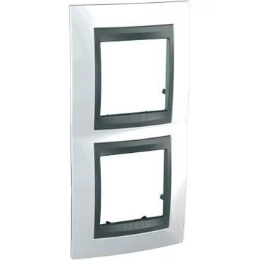 Рамка Schneider Electric Unica, Х2 вертикальная, нордик/граф