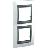Рамка Schneider Electric Unica, Х2 вертикальная, нордик/граф