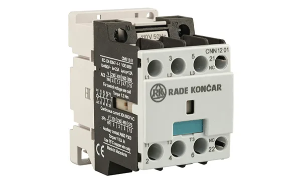 Контактор CNN 12 01 110V 50Hz, 3P, 12A/(25A по AC-1), 5.7kW(400VAC), 110VAC, 1NC