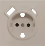 Накладка для розетки Schuko с зарядным устройством USB A+C, с защитными шторками, матовый песок, серия R98
