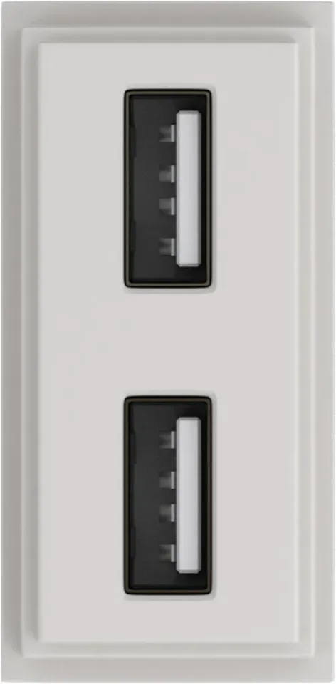 Зарядное устройство USB Стандарты А-А 5V 2100мА 1 модуль, серый