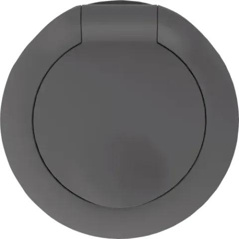 Накладка для розетки Schuko с заземлением, с крышкой, 16A 250 В~, матовый шоколад, серия D16