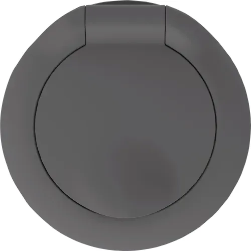 Накладка для розетки Schuko с заземлением, с крышкой, 16A 250 В~, матовый шоколад, серия D16