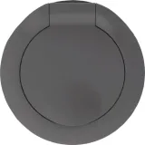 Накладка для розетки Schuko с заземлением, с крышкой, 16A 250 В~, матовый шоколад, серия D16