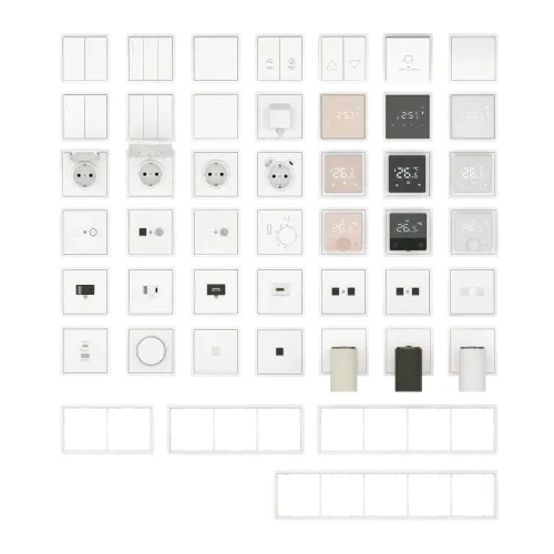 Накладка для розетки Schuko с зарядным устройством USB A+C, с защитными шторками, матовый белый, серия R98
