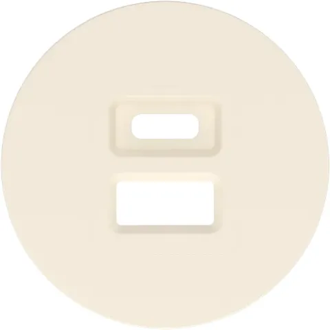 Накладка для розеток USB, глянцевый кремовый, серия D16