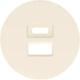 Накладка для розеток USB, глянцевый кремовый, серия D16