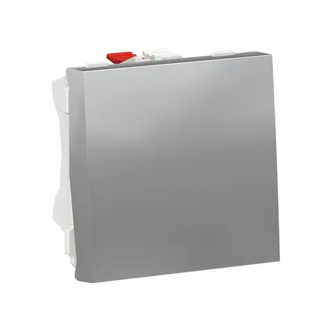 Выключатель Schneider Electric Unica, MODULAR переключатель 1-клавишный, схема 6, 10 AX, 250 В, 2 модуля, алюминий