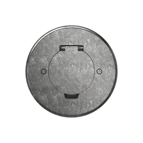 Лючок Surface 2 мод. (1 мод. 45х45 мм.), круглый, круглая крышка, оцинкованная сталь, IP44, (с уст. набором)