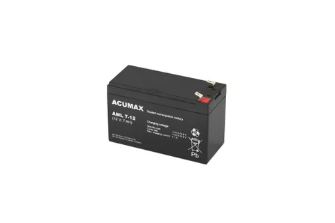 Батарея аккумуляторная Acumax AML7-12, T2, 12V/7Ah, 94(99)x151x65 HxLxW, 2.45kg, 10-12лет