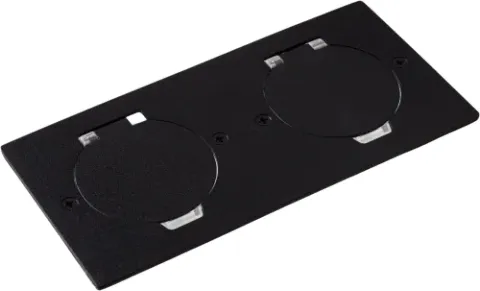 Лючок Surface 4 мод. (2 мод. 45х45 мм.), круглая крышка, антрацит, IP44