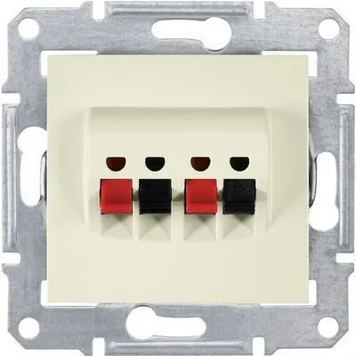 Розетка ТВ Schneider Electric Sedna, аудио х2, бежевый